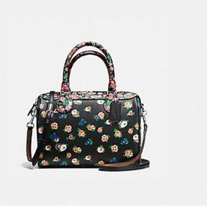 Like New Authentic Mini Bennett Satchel in floral mix print